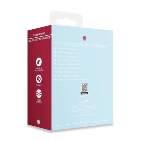 Three-In-One Liquid Silicone Vibrator - Breezy Blue SHOTS