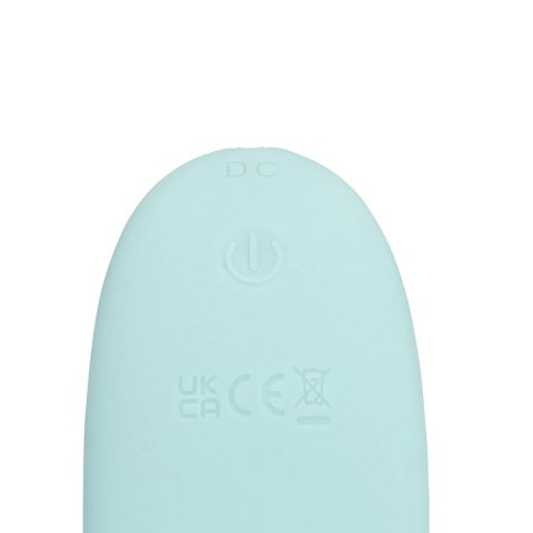 Three-In-One Liquid Silicone Vibrator - Breezy Blue SHOTS