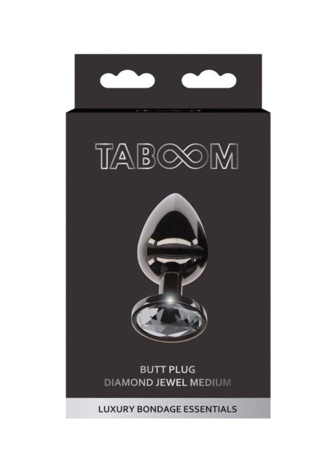 Korek analny Taboom z diamentem czarny 8.2 cm Taboom