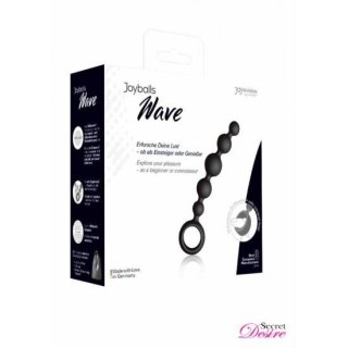 Kulki analne Joyballs Wave silikonowe czarne 17,5 cm JoyDivision