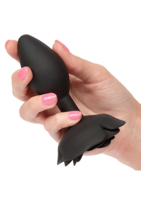 Large Rose Anal Plug Black SCALA