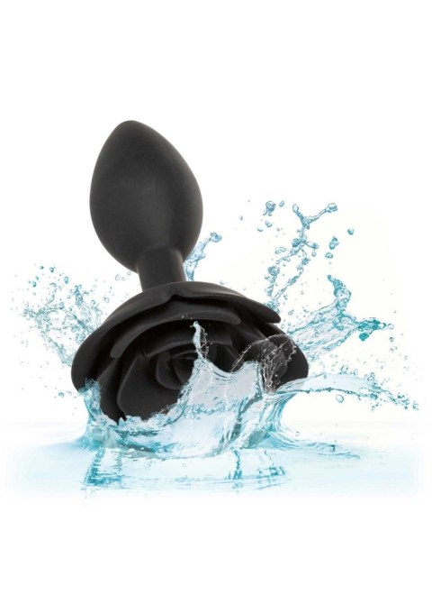 Large Rose Anal Plug Black SCALA