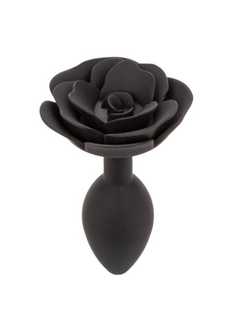 Large Rose Anal Plug Black SCALA