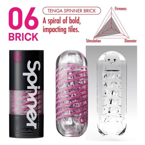 Masturbator Tenga Spinner Shell przezroczysty 13 cm Tenga