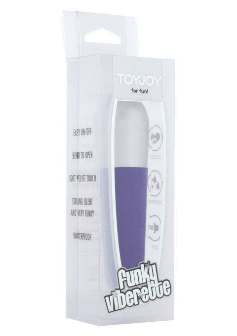 Mini wibrator ToyJoy Funky Viberette fioletowy wodoodporny TOYJOY