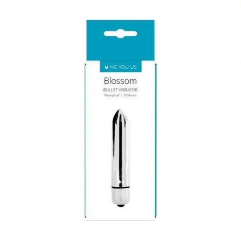 Wibrator- Me You Us Blossom 10 Mode Bullet Vibrator Silver ABS - Intimate Distribution (dystrybutor)
