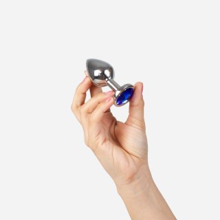 BLUE JEWELLED METAL BUTT PLUG M Secret Play - FEMARVI S.L.