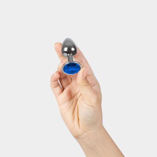 BLUE JEWELLED METAL BUTT PLUG S Secret Play - FEMARVI S.L.