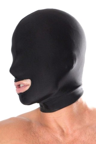 FETISH FANTASY SERIES SPANDEX OPEN MOUTH HOOD BLACK TONGA