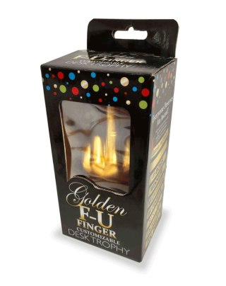 Golden F-U Finger Trophy LITTLE GENIE PRODUCTIONS