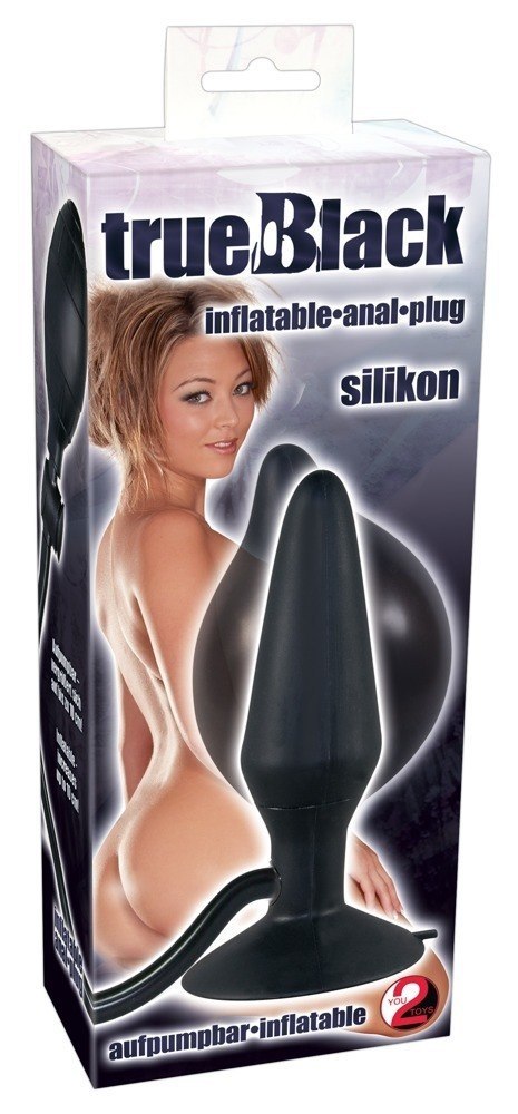 Korek analny pompowany You2Toys silikonowy czarny 15 cm You2Toys