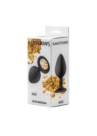 Plug-Anal Plug Emotions Cutie Medium Black golden crystal Intimate Distribution