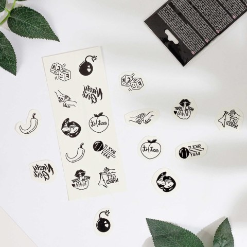 SET of 10 TEMPORARY TATTOOS - SPICY COLLECTION Secret Play - FEMARVI S.L.