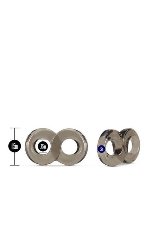 STAY HARD COCK RING AND BALL STRAP BLACK TONGA