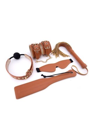 Zestaw BDSM Blaze Elite Dream Toys cognac ze skóry wegańskiej Dream Toys