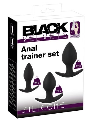 Zestaw korków analnych Black Velvets silikon 3 sztuki Black Velvets