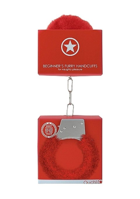 Beginner""s Handcuffs Furry - Red SHOTS