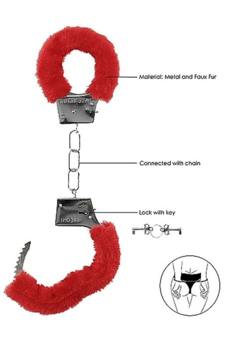 Beginner""s Handcuffs Furry - Red SHOTS