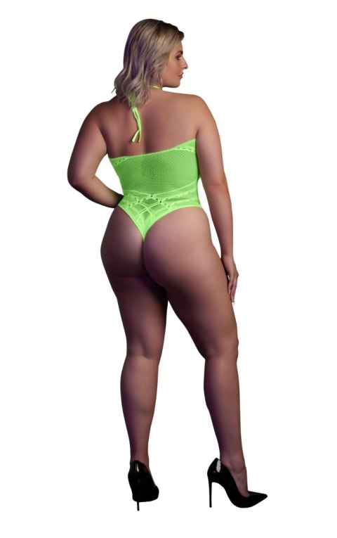 Body erotyczne Ouch neonowa zieleń halter XL XXXXL Ouch!