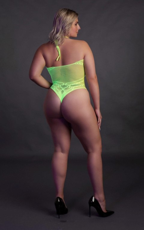 Body erotyczne Ouch neonowa zieleń halter XL XXXXL Ouch!