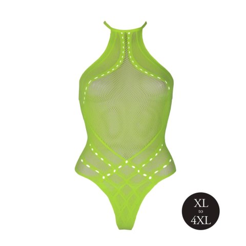Body erotyczne Ouch neonowa zieleń halter XL XXXXL Ouch!