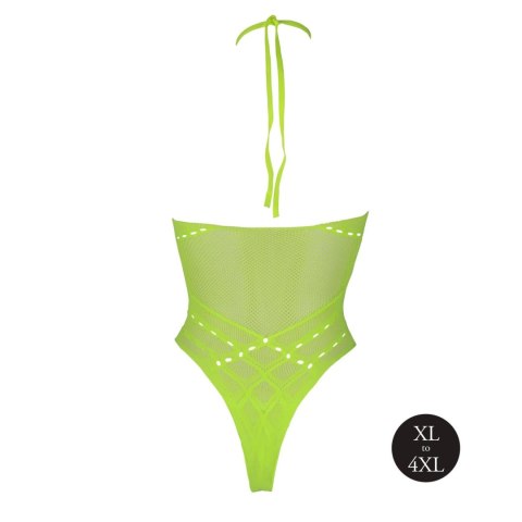 Body erotyczne Ouch neonowa zieleń halter XL XXXXL Ouch!