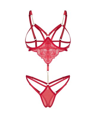Body otwarte Matildea czerwone Obsessive L/XL Obsessive