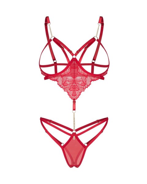 Body otwarte Matildea czerwone Obsessive L/XL Obsessive