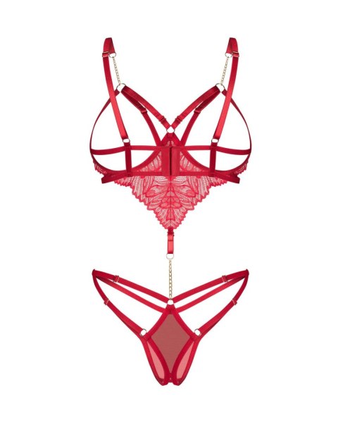 Body otwarte Matildea czerwone Obsessive L/XL Obsessive