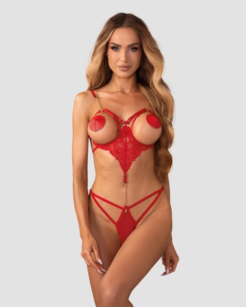 Body otwarte Matildea czerwone Obsessive L/XL Obsessive