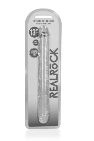 Dildo podwójne RealRock Crystal Clear realistyczne 34 cm RealRock