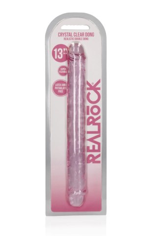 Dildo podwójne RealRock przezroczyste 34 cm RealRock
