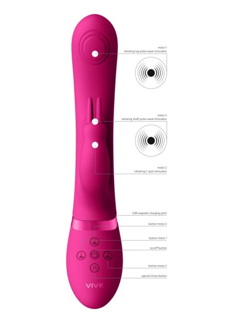 May - Pulse-Wave & C-spot & G-Spot Rabbit - Pink SHOTS