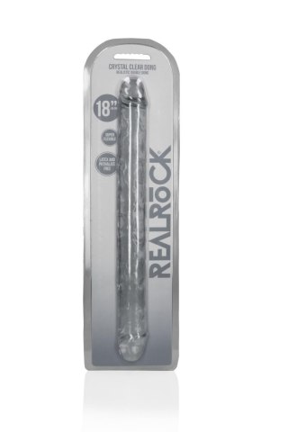 Podwójne dildo RealRock realistyczne przezroczyste 45 cm RealRock