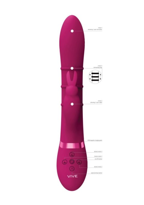 Stimulating Rings, Vibrating G-Spot Rabbit - Pink Vive