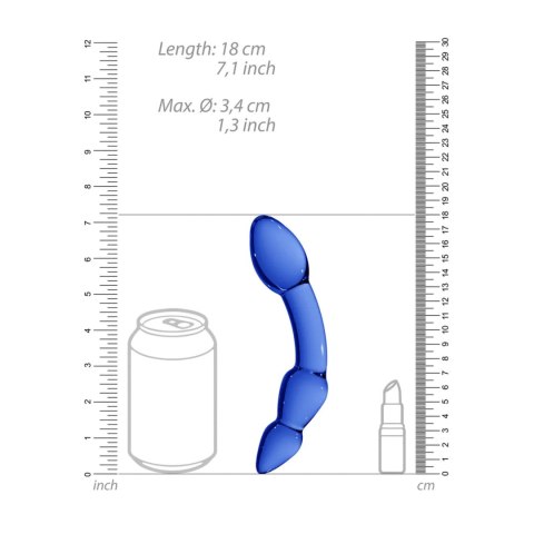 Szklane dildo Chrystalino Superior niebieskie 18 cm Chrystalino