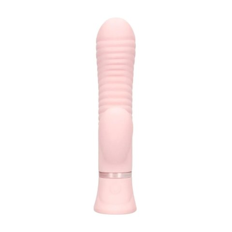 Wibrator króliczek Loveline Mystique żebrowany różowy 15,9 cm Loveline