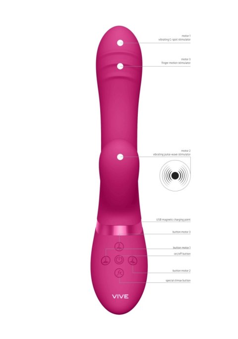 Wibrator króliczek Vive Tani różowy silikonowy USB Vive