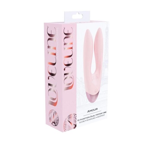 Wibrator podwójny Amour Loveline silikonowy różowy 11 cm Loveline