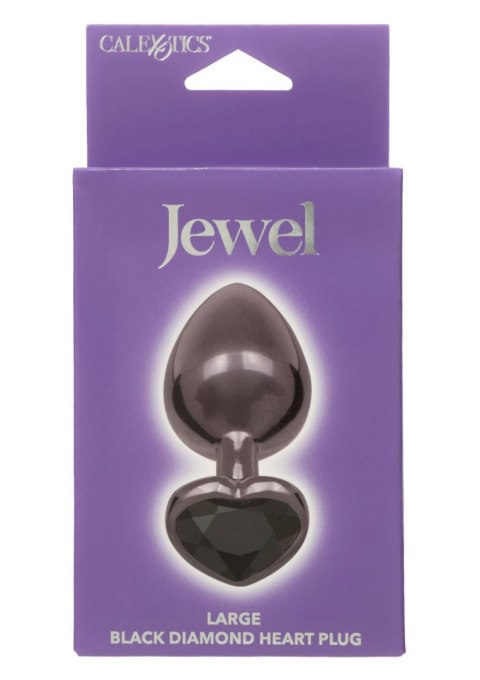 Diamond Heart Plug Large Black SCALA