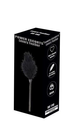 Luxury feather black POWER ESCORTS