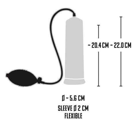 Pompka do penisa Mister Boner przezroczysta 21,5 cm Mister Boner