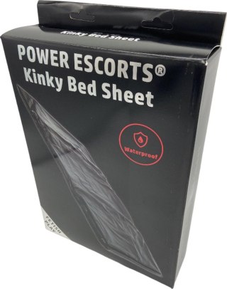 Power Escorts - BR190 - Kinky Bed Sheet Black - 160 x 227 CM POWER ESCORTS