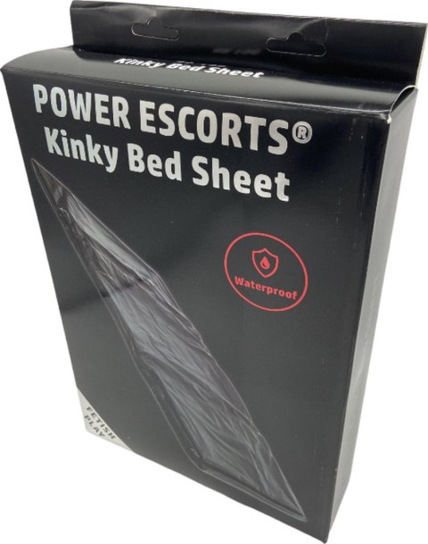 Power Escorts - BR190 - Kinky Bed Sheet Black - 160 x 227 CM POWER ESCORTS