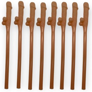 Słomki do picia w kształcie penisa Kinky Pleasure 19 cm 10 sztuk Kinky Pleasure