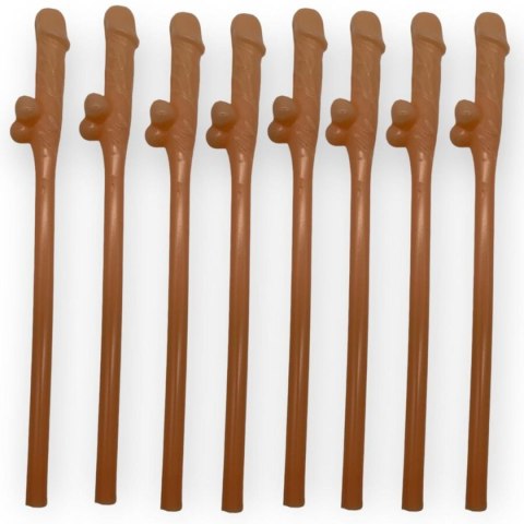 Słomki do picia w kształcie penisa Kinky Pleasure 19 cm 10 sztuk Kinky Pleasure