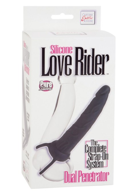 Strap on silikonowy dual penetrator Calexotics czarny 14 cm CalExotics