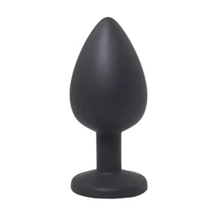 Black large butt plug with white crystal Fantasy - Boys of Toys Sp. z. o.o. (dystrybutor)
