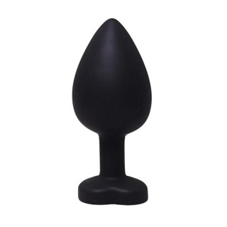 Black small heart-shaped butt plug with white crystal Fantasy - Boys of Toys Sp. z. o.o. (dystrybutor)