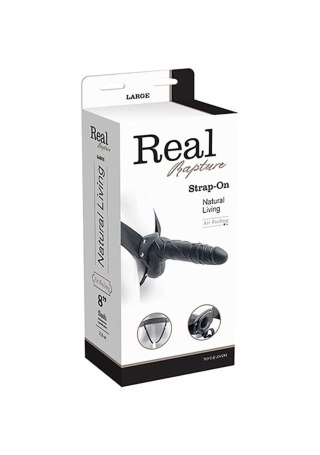 Proteza-FALLO STRAP ON CAVO REAL RAPTURE 8 BLACK WITH BALLS MSX Distribution S.r.l.